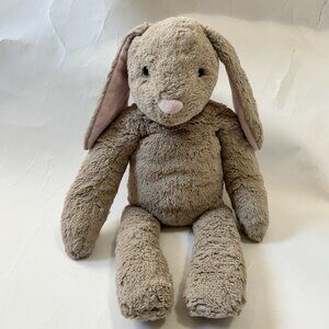 Pottery Barn Kids PBK Floppy Brown Frosted Bunny Hook Loop Plush Stuffed Animal